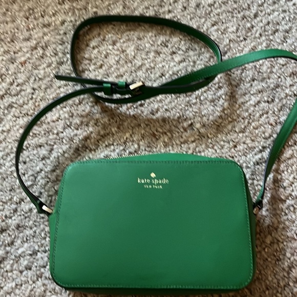 COPY - Kate Spade Harper Green Bean Leather Crossbody Bag Handbag - NWOT - Picture 9 of 10